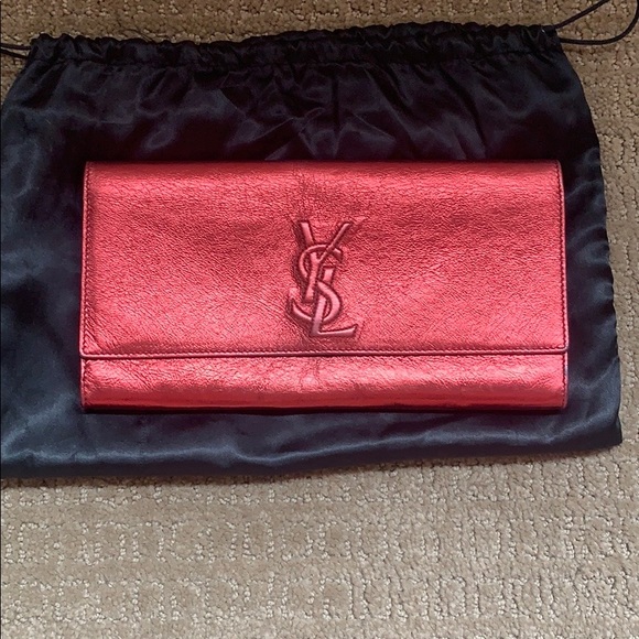 ysl red clutch